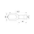 s2036025 Наконечник вилковий 1.5-2.5 мм², синій, ізол., e.terminal.stand.sv.2.5.blue, E.Next