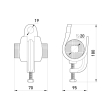 p024002 Затискач підтримуючий 4х25, з затиском, e.h.clamp.pro.25.gath, E.Next