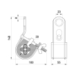 p029002 Затискач підтримуючий 4х(50-95), з затяжним болтом, e.h.clamp.pro.50.95, E.Next