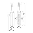 s007014 Тельферний пост e.cs.stand.xac.a.6813, шестикнопковий з кнопкою стоп Enext
