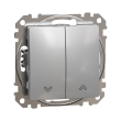 SDD113104 Вимикач для жалюзі 2кл., алюміній, Sedna Design, Schneider Electric