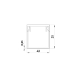 s033009 Короб пластиковий 60х40мм, 2м, білий, е.trunking.stand.60.40, E.Next (ціна за 1м)