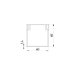 s033018 Короб пластиковий 60х60мм, 2м, білий, е.trunking.stand.60.60, E.Next (ціна за 1м)