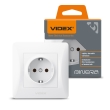 Розетка з з.к., біла, VF-BNSK1G-W, BINERA, VIDEX
