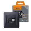 Розетка комп'ютерна, Cat6, чорний графіт, VF-BNSK1PC6-BG, BINERA, VIDEX