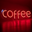 Неонова вивіска "COFFEE", Red, з контролером, 480х145мм