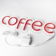 Неонова вивіска "COFFEE", Red, з контролером, 480х145мм
