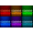 Неонова вивіска "COFFEE", RGB, з контролером, 480х145мм