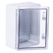 Шафа удароміцна ABS 300x400x170, МП, з прозорими дверцятами, IP65