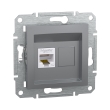 EPH4300162 Розетка комп'ютерна RJ45, Cat.5E, сталь, ASFORA, Schneider Electric