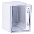 Шафа удароміцна ABS 400x500x240, МП, з прозорими дверцятами, IP65