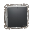 SDD214105 Вимикач 2кл., IP44, чорний, Sedna Design, Schneider Electric