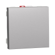 NU320130 Вимикач 1кл., 2 модулі, алюміній, New Unica, Schneider Electric