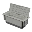 Коробка в меблі і пустотілі стіни Kopobox mini L_KB, з кришкою, 3м, пластикова, світло-сіра, Kopos