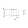 p011009 Силова вилка переносна 5р, 63А, IP67, e.plug.pro.5.63, E.Next