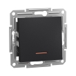 EPH1500171 Вимикач 1кл. прохідний з підсвіткою, антрацит, ASFORA, Schneider Electric