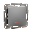 EPH1400171 Вимикач 1кл. з підсвіткою, антрацит, ASFORA, Schneider Electric