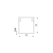 s033001 Короб пластиковий 12х12мм, 2м, білий, е.trunking.stand.12.12, E.Next (ціна за 1м)