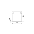 s033016 Короб пластиковий 25х25мм, 2м, білий, е.trunking.stand.25.25, E.Next (ціна за 1м)