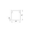 s033006 Короб пластиковий 40х16мм, 2м, білий, е.trunking.stand.40.16, E.Next (ціна за 1м)