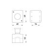 s006015 Кнопковий пост e.cs.stand.xal.d.164, стоп, кнопка-грибок Enext