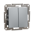 EPH0600162 Вимикач 2кл. прохідний, сталь, ASFORA, Schneider Electric