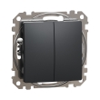 SDD114105 Вимикач 2кл., чорний, Sedna Design, Schneider Electric
