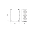 p016108 Коробка розподільча зовнішня 150х110х70мм, сіра, e.db.pro.150.110.70u, E.Next