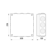 p016010 Коробка розподільча зовнішня 300х250х120мм, біла, e.db.pro.300.250.120, E.Next