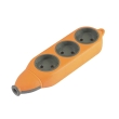 LMK75002 Колодка накладна 3м помаранчева, без з.к., 10А, 220V, Lemanso