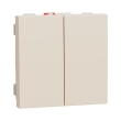 NU321144 Вимикач 2кл., 2 модулі, бежевий, New Unica, Schneider Electric
