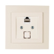 24121044 Розетка комп'ютерна RJ45, Cat.5E, кремова, Touran, Nilson
