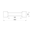 s4036037 Гільза ізольована 4-6 мм², жовта, e.splice.stand.rvt.5.yellow, E.Next (уп./100шт.)