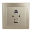 24151044 Розетка комп'ютерна RJ45, Cat.5E, золото, Touran, Nilson