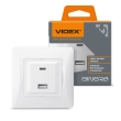 Розетка з USB-A+USB-C, PD20W, біла, VF-BNCHRUC20-W, BINERA, VIDEX