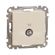 SDD112471 Розетка TV кінцева 4 дБ, бежева, Sedna Design, Schneider Electric