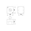 s006020 Кнопковий пост e.cs.stand.xal.d.144, секторний перемикач 0-1 з ключем Enext