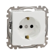 SDD111022 Розетка з з.к. і шторками, біла, Sedna Design, Schneider Electric