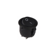 A0140040067 Перемикач 1кл круглий, чорний, KCD1-5-101 B/B, Аско