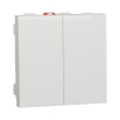 NU321118 Вимикач 2кл., 2 модулі, білий, New Unica, Schneider Electric