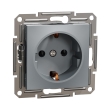 EPH2900162 Розетка з з.к., сталь, ASFORA, Schneider Electric