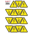 s053304 Самоклеюча наліпка "Блискавка" e.sticker.lightning.100 (100х100х100мм) 12 шт/аркуш Enext