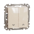 SDD112104 Вимикач для жалюзі 2кл., бежевий, Sedna Design, Schneider Electric