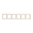 EPH5800623 Рамка шестимісна горизонтальна, кремова, ASFORA, Schneider Electric