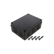 S-BOX 406C Розподільча коробка зовнішня 190х140х70мм, IP55, чорна, Pawbol