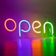 Неонова вивіска "OPEN", RGB кожна літера, з контролером, 400х130мм