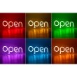 Неонова вивіска "OPEN", RGB, з контролером, 400х130мм