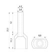 s4037009 Ізольований наконечник втулковий на 2 проводи, 2х4мм², 12мм, помаранчевий ENEXT, 100шт