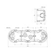 KP 64/3_KA Коробка установча потрійна 213х70х45мм в повнотілі стіни, світло-сіра, KOPOS
