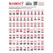 s053098 Самоклеючі наліпки для маркування електрощита e.sticker.marking.A4.1 Enext